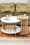 Hanah Home Peka-Set108 Blanco y Roble Zafiro